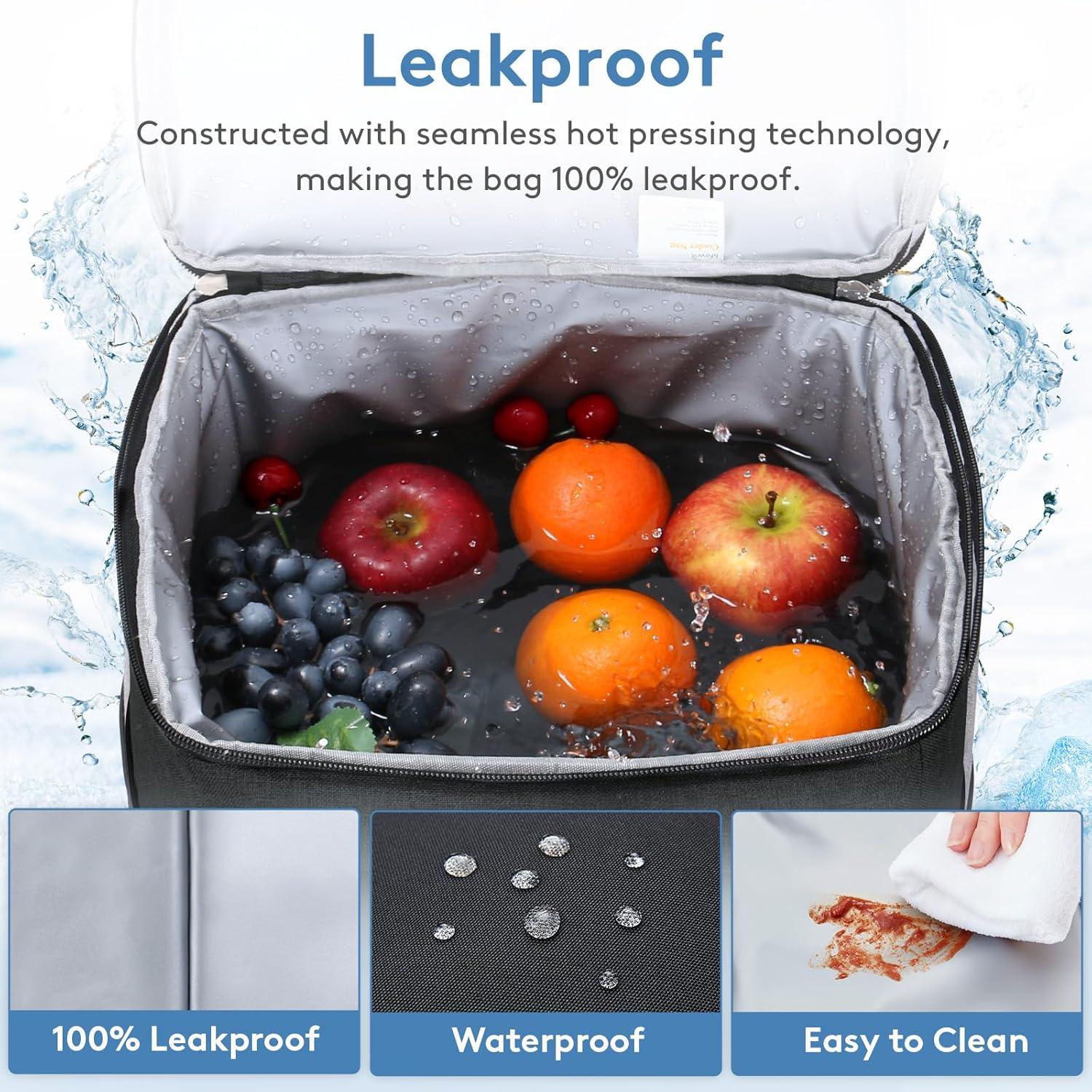 image:imageLifewit Cooler Bag Collapsible and Insulated Large Lunch Bag Leakproof Soft Cooler Portable for CampingBBQFamily Outdoor ActivitiesBlack