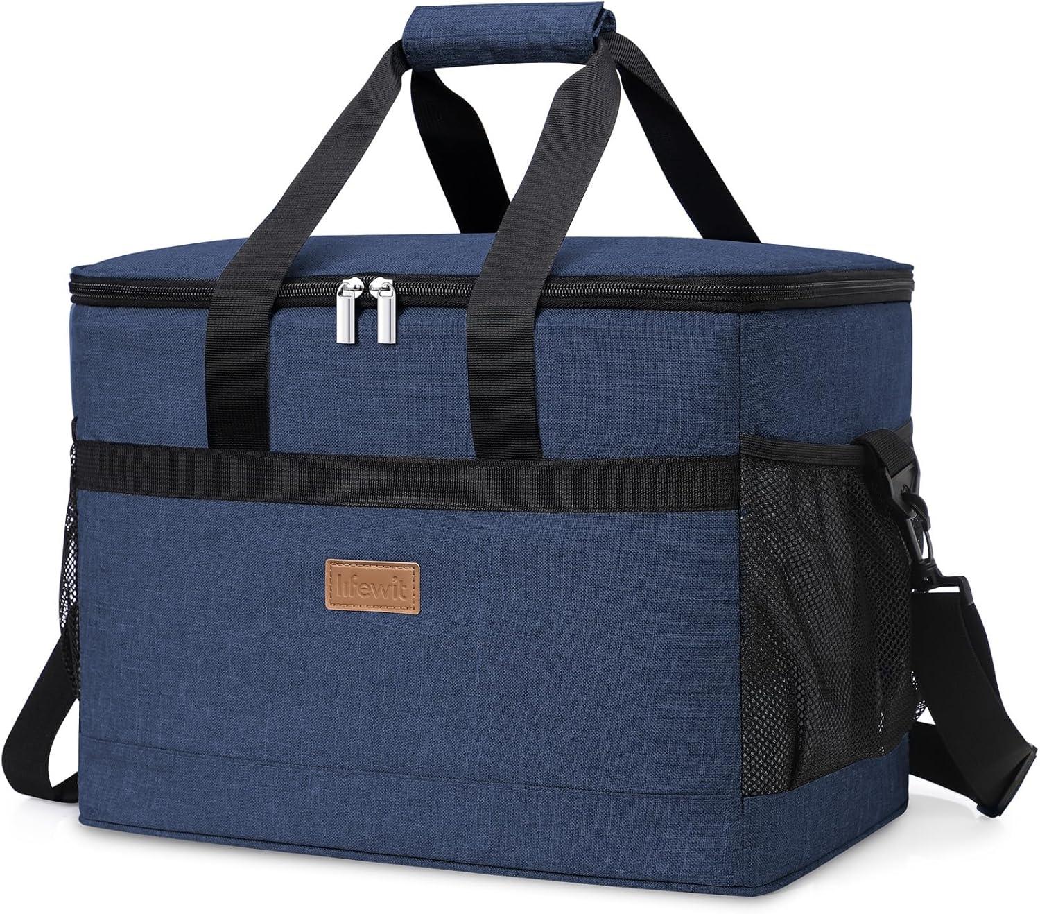 image:imageLifewit Cooler Bag Collapsible and Insulated Large Lunch Bag Leakproof Soft Cooler Portable for CampingBBQFamily Outdoor ActivitiesDark Blue