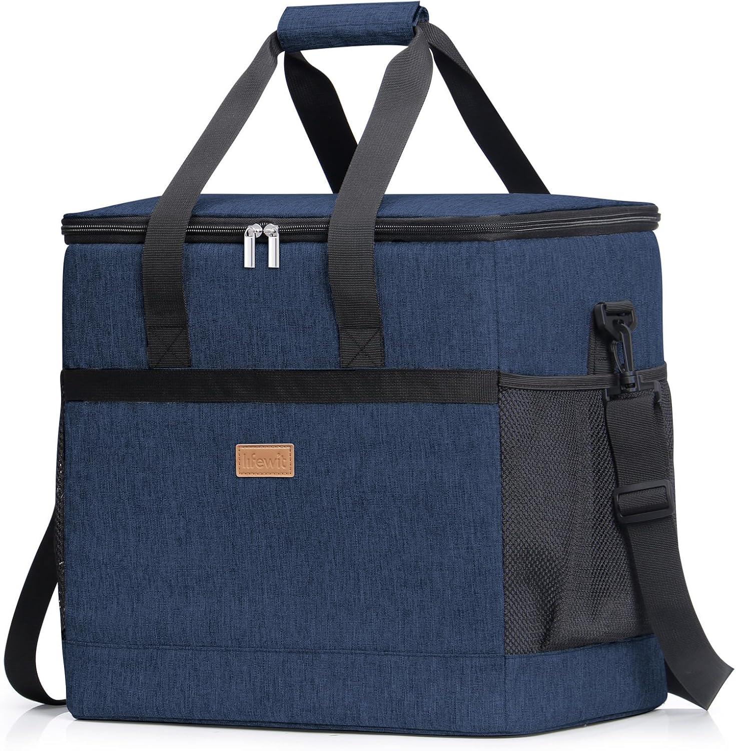 image:imageLifewit Cooler Bag Collapsible and Insulated Large Lunch Bag Leakproof Soft Cooler Portable for CampingBBQFamily Outdoor ActivitiesDark Blue