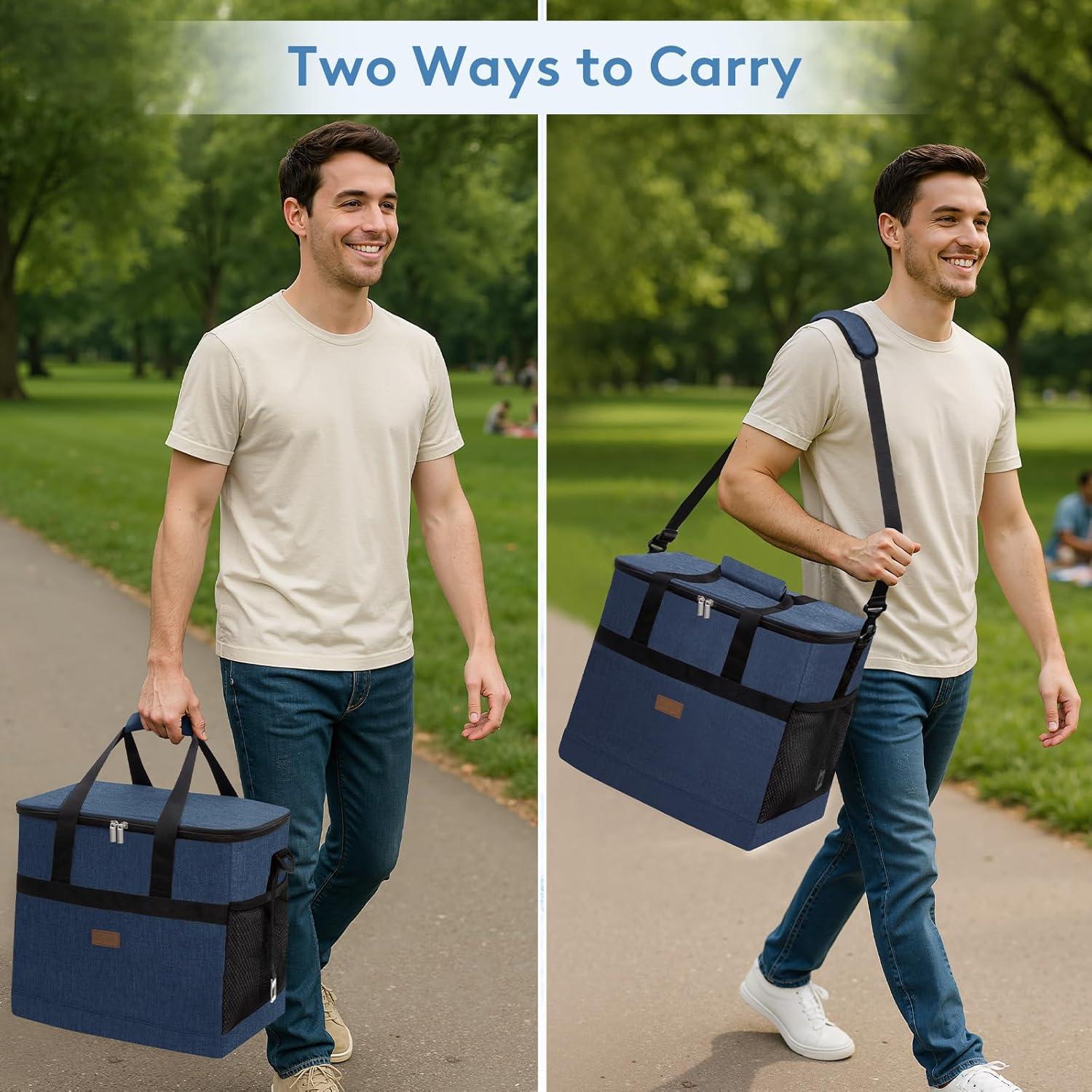 image:imageLifewit Cooler Bag Collapsible and Insulated Large Lunch Bag Leakproof Soft Cooler Portable for CampingBBQFamily Outdoor ActivitiesDark Blue