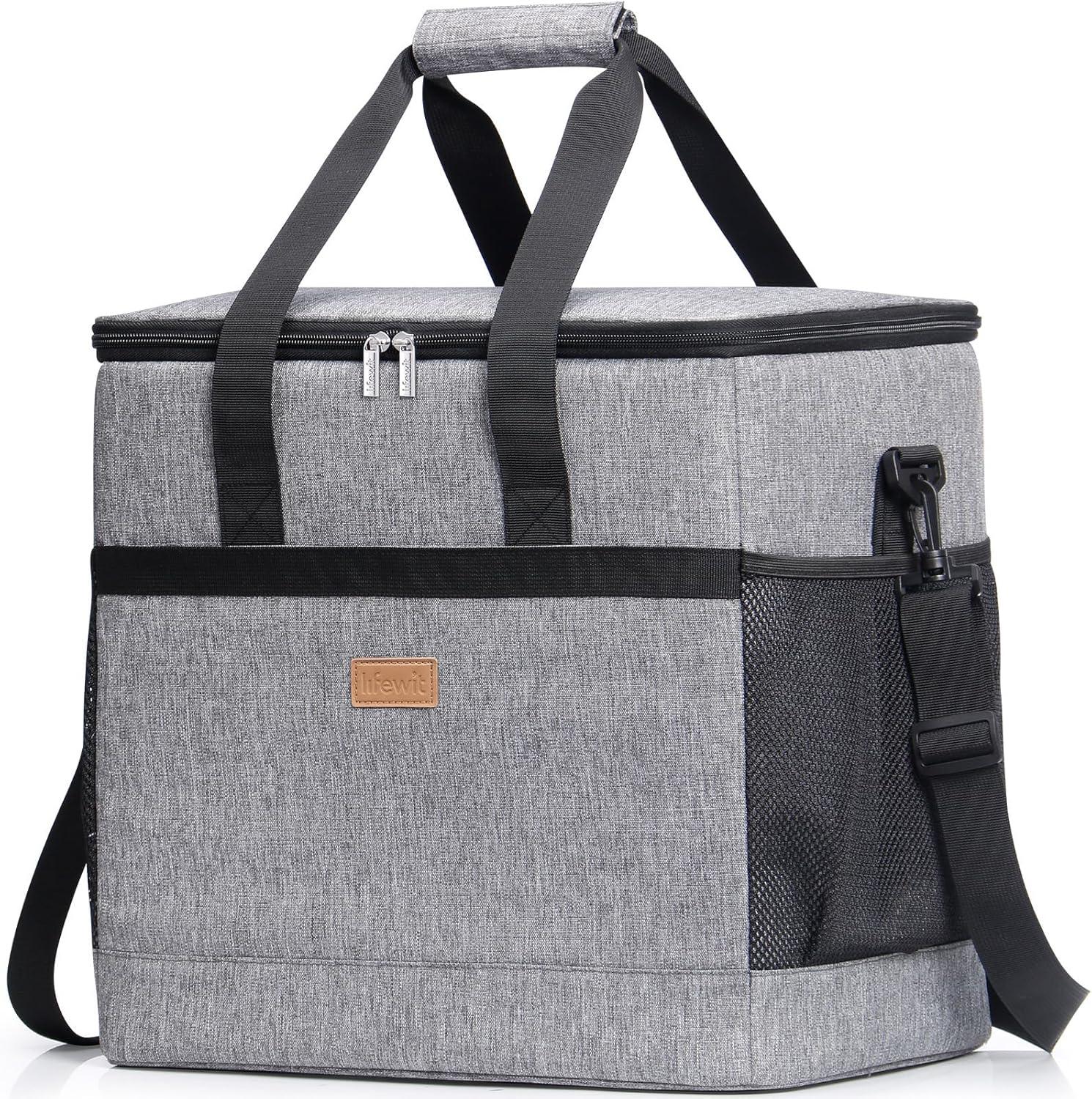 image:imageLifewit Cooler Bag Collapsible and Insulated Large Lunch Bag Leakproof Soft Cooler Portable for CampingBBQFamily Outdoor ActivitiesGray