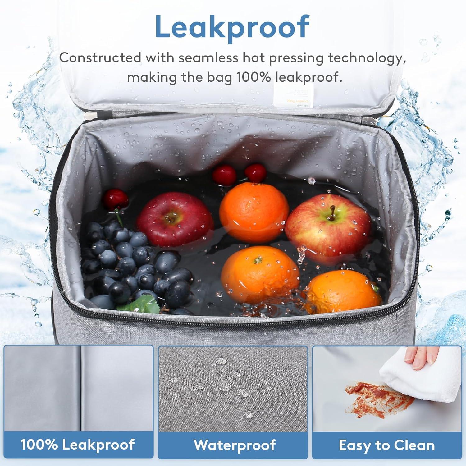 image:imageLifewit Cooler Bag Collapsible and Insulated Large Lunch Bag Leakproof Soft Cooler Portable for CampingBBQFamily Outdoor ActivitiesGray