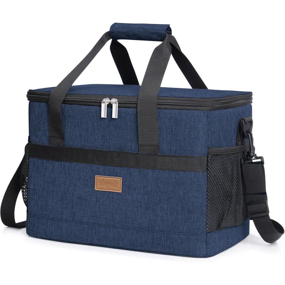 image:imageLifewit Cooler Bag Collapsible and Insulated Large Lunch Bag Leakproof Soft Cooler Portable for CampingBBQFamily Outdoor ActivitiesDark Blue