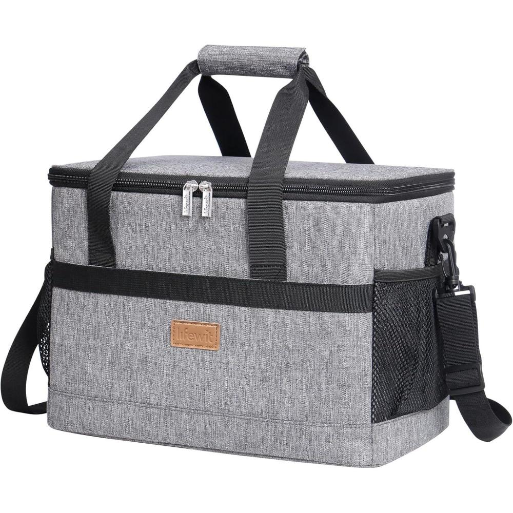 image:imageLifewit Cooler Bag Collapsible and Insulated Large Lunch Bag Leakproof Soft Cooler Portable for CampingBBQFamily Outdoor ActivitiesGray