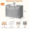 Lifewit 105L Comforter Storage Bag, 3 Pack Folable Storage Bins with Lids for Quilt, Duvet, Extra Large Bedding Storage Bags with Zippers and Handles, Clothes Organizers and Storage with Clear Window(3)