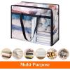 Lifewit 4 Pack Clear Clothes Storage Bags, 40L Plastic Blanket Storage Bag, Vinyl Foldable Moving Bags with Zipper, Closet Organizers and Storage Containers for Bedding, Duvet, Comforter(8)