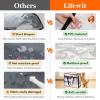 Lifewit 4 Pack Clear Clothes Storage Bags, 40L Plastic Blanket Storage Bag, Vinyl Foldable Moving Bags with Zipper, Closet Organizers and Storage Containers for Bedding, Duvet, Comforter(6)