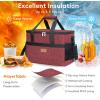 Lifewit Cooler Bag Collapsible and Insulated Large Lunch Bag Leakproof Soft Cooler Portable for Camping/BBQ/Family Outdoor Activities(Burgendy)