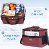 Lifewit Cooler Bag Collapsible and Insulated Large Lunch Bag Leakproof Soft Cooler Portable for Camping/BBQ/Family Outdoor Activities(Burgendy)