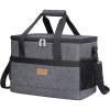 Lifewit Cooler Bag Collapsible and Insulated Large Lunch Bag Leakproof Soft Cooler Portable for Camping/BBQ/Family Outdoor Activities(Dark Gray)