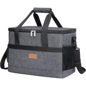 Lifewit Cooler Bag Collapsible and Insulated Large Lunch Bag Leakproof Soft Cooler Portable for Camping/BBQ/Family Outdoor Activities(Dark Gray)