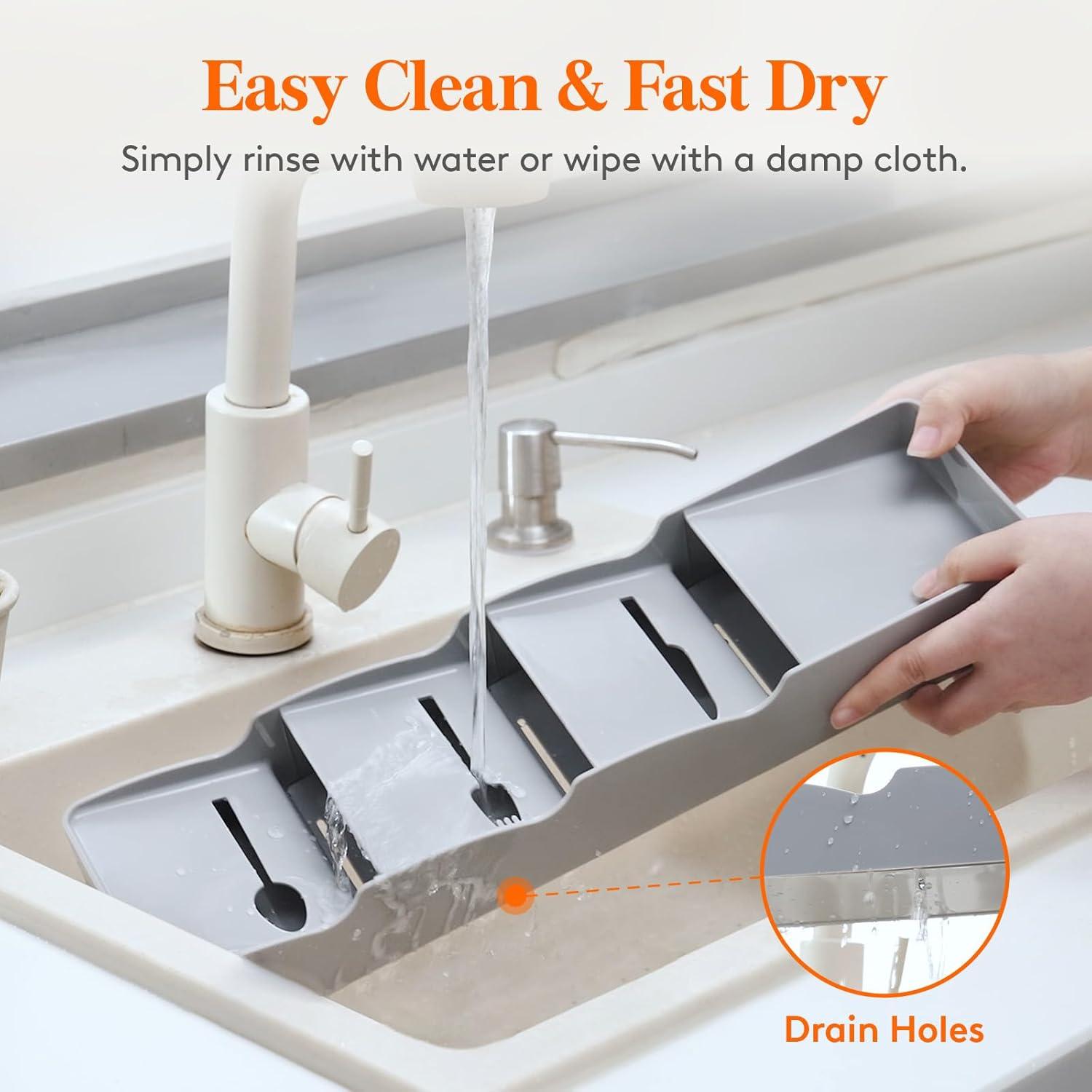 image:imageLifewit Small Flatware Drawer Organizer Compact Narrow Silverware Tray for Kitchen Drawers Plastic Cutlery Holder for Spoons Forks Knives Fits Small amp Slim Kitchen Drawers Gray1
