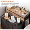 Lifewit Laundry Hamper 3 Section, Large Rolling Laundry Sorter with Shelf & 2 Drawers, Pull-Out Laundry Basket Organizer with Wheels and Removable Bag for Laundry Room Bathroom, Rustic Brown and Black(Rustic Brown)