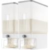 Lifewit Rice Dispenser 25 Lbs(11.3kg), Rice Storage Container Sealed Moisture Proof with Measuring Cup for Kitchen Pantry Household, BPA-Free, 1 Pack Grey(Clear)