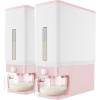 Lifewit Rice Dispenser 25 Lbs(11.3kg), Rice Storage Container Sealed Moisture Proof with Measuring Cup for Kitchen Pantry Household, BPA-Free, 1 Pack Grey(Pink)