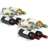 Lifewit Plastic Stackable Wine Rack for Refrigerator, Cabinet, Countertop,Wine Bottle Holder, Water Bottle Organizer for Fridge, Pantry, Hold 4 Bottles(Clear)