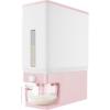 Lifewit Rice Dispenser 25 Lbs(11.3kg), Rice Storage Container Sealed Moisture Proof with Measuring Cup for Kitchen Pantry Household, BPA-Free, 1 Pack Grey(Pink)