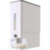 Lifewit Rice Dispenser 25 Lbs(11.3kg), Rice Storage Container Sealed Moisture Proof with Measuring Cup for Kitchen Pantry Household, BPA-Free, 1 Pack Grey(White)
