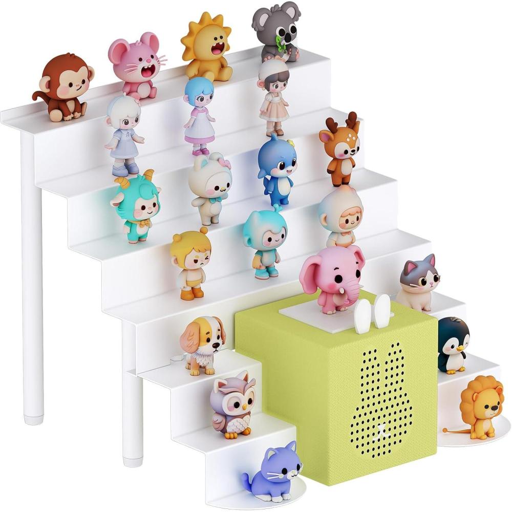 image:imageLifewit Ladder Magnetic Display Shelf Compatible with Tonie Figures 6 Tiers Metal Shelves for Figures Storage Organizer Home Office Study