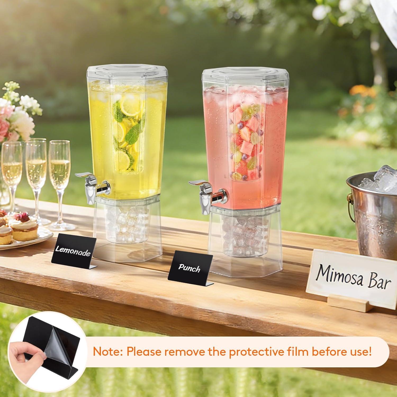 image:imageLifewit 1 Gallon Drink Dispenser for Parties Plastic Beverage Container for JuiceTeaSoda with Stand amp Ice Core Clear Lemonade Dispenser with Spigot BPA Free Water Pitcher with Spout for Fridge1