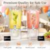 Lifewit 1 Gallon Drink Dispenser for Parties, Plastic Beverage Container for Juice/Tea/Soda with Stand & Ice Core, Clear Lemonade Dispenser with Spigot, BPA Free Water Pitcher with Spout for Fridge(1)