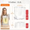 Lifewit 3 Gallon Drink Dispenser for Parties, Large Plastic Beverage Container for Juice/Tea/Soda with Stand & Ice Core, Clear Lemonade Dispenser with Spigot, BPA Free Water Pitcher for Hosting(1)