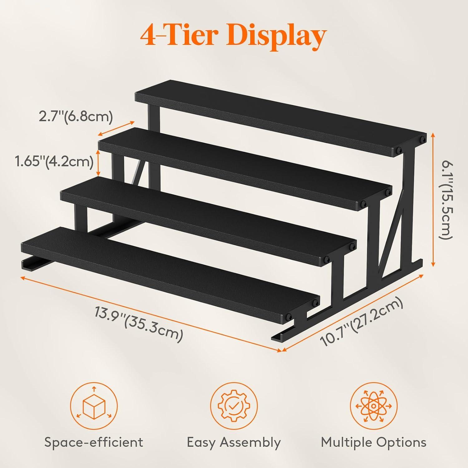 image:imageLifewit Cologne Organizer for Men Wooden Perfume Stand Display Riser for Fragrance Aftershave Skincare Makeup for Vanity Bedroom Bathroom Storage Rustic Brown 35 cm139 1 PcsBlack