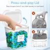 Lifewit Laundry Pods Container with Pop-up Lid, Laundry Room Organization, Dryer Sheet Holder for Washing Powder Scent Booster Beads, 2700 ml/0.72gal,4 Pcs(3)