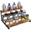Lifewit Cologne Organizer for Men, Wooden Perfume Stand, Display Riser for Fragrance, Aftershave, Skincare Makeup for Vanity, Bedroom, Bathroom Storage, Rustic Brown, 35 cm/13.9″, 1 Pcs(Rustic Brown)