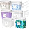 Lifewit Laundry Pods Container with Pop-up Lid, Laundry Room Organization, Dryer Sheet Holder for Washing Powder Scent Booster Beads, 2700 ml/0.72gal,4 Pcs(6)
