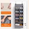Lifewit 6 Tier Over the Door Shoe Organizer with 11 Large Deep Pockets, Fabric Hanging Shoes Shelf for Closet, Dorm Storage, Fit Up to 12 Pair Shoe Rack Holder for Sneakers, Boots, Gray(Gray)