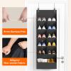 Lifewit 6 Tier Over the Door Shoe Organizer with 11 Large Deep Pockets, Fabric Hanging Shoes Shelf for Closet, Dorm Storage, Fit Up to 12 Pair Shoe Rack Holder for Sneakers, Boots, Gray(Black)