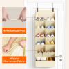 Lifewit 6 Tier Over the Door Shoe Organizer with 11 Large Deep Pockets, Fabric Hanging Shoes Shelf for Closet, Dorm Storage, Fit Up to 12 Pair Shoe Rack Holder for Sneakers, Boots, Gray(Beige)