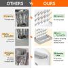 Lifewit Baby Bottle Drying Rack with 10 Hooks, Vertical Rack Dryer with Removable Pacifiers Box, Drip Tray, Space Saving Countertop Holder Organizer for Weighted Straws, Pump Parts(with Drain Mat)