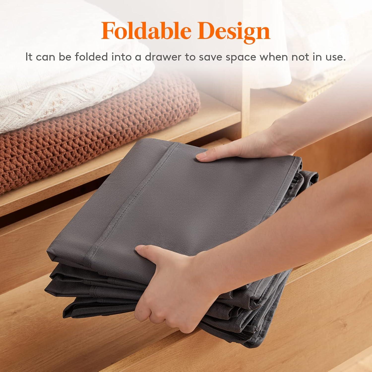 image:imageLifewit 90L 4 Pack Under Bed Storage Containers Large Capacity Blanket Storage Bags with Reinforced Handle Organization and Storage for Comforters Sheets Clothes Bedroom College Dorm Grey4