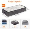 Lifewit 90L 4 Pack Under Bed Storage Containers, Large Capacity Blanket Storage Bags with Reinforced Handle, Organization and Storage for Comforters, Sheets, Clothes, Bedroom, College Dorm, Grey(4)