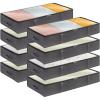 Lifewit 90L 4 Pack Under Bed Storage Containers, Large Capacity Blanket Storage Bags with Reinforced Handle, Organization and Storage for Comforters, Sheets, Clothes, Bedroom, College Dorm, Grey(8)