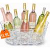 Lifewit 11.5L Ice Bucket for Parties 2 Pcs, Large Plastic Drink Cooler for Champagne Wine, Beer, Clear Beverage Tub for Mimosa & Cocktail Bar, Portable Chiller for Party Hosting & Serving(1)