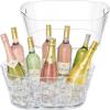 Lifewit 11.5L Ice Bucket for Parties 2 Pcs, Large Plastic Drink Cooler for Champagne Wine, Beer, Clear Beverage Tub for Mimosa & Cocktail Bar, Portable Chiller for Party Hosting & Serving(2)