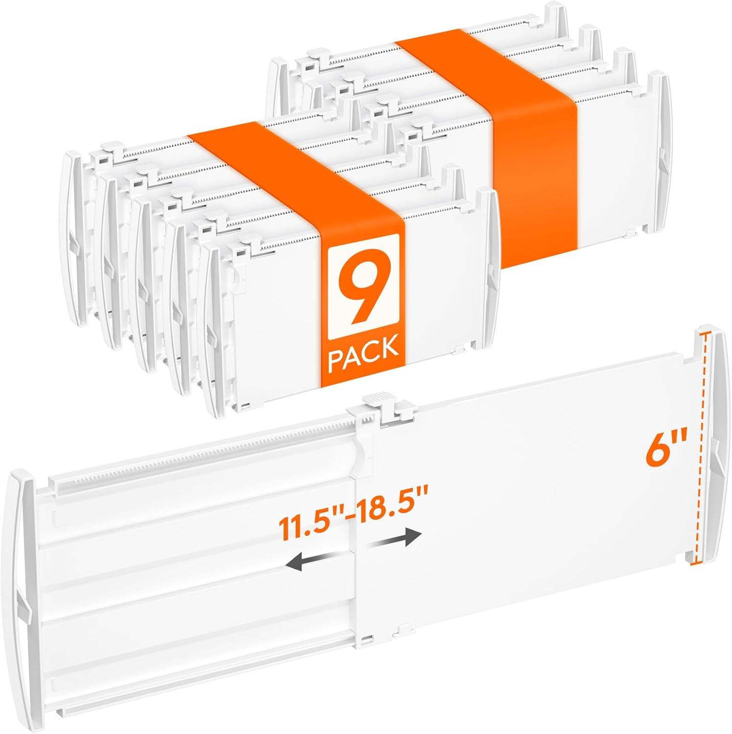 image:imageLifewit 6 Tall 5 Pack Drawer Dividers 3047cm115185 Expandable Drawer Divider for Clothes Adjustable Dresser Drawer Organizers Drawers Separators for DresserBathroomClosetKitchen White9