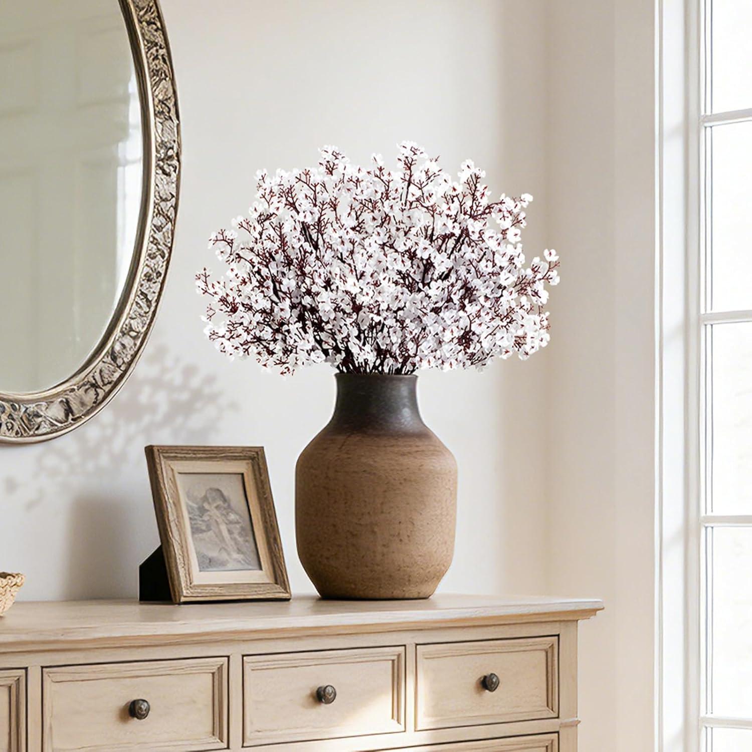 image:imageLifewit Babys Breath Artificial Flowers 10 Bundles Silk Gypsophila Faux Floral Stems for Wedding Bouquets Home Decor Centerpieces DIY Arrangements Farmhouse amp Party Decorations Beige BrownWhite