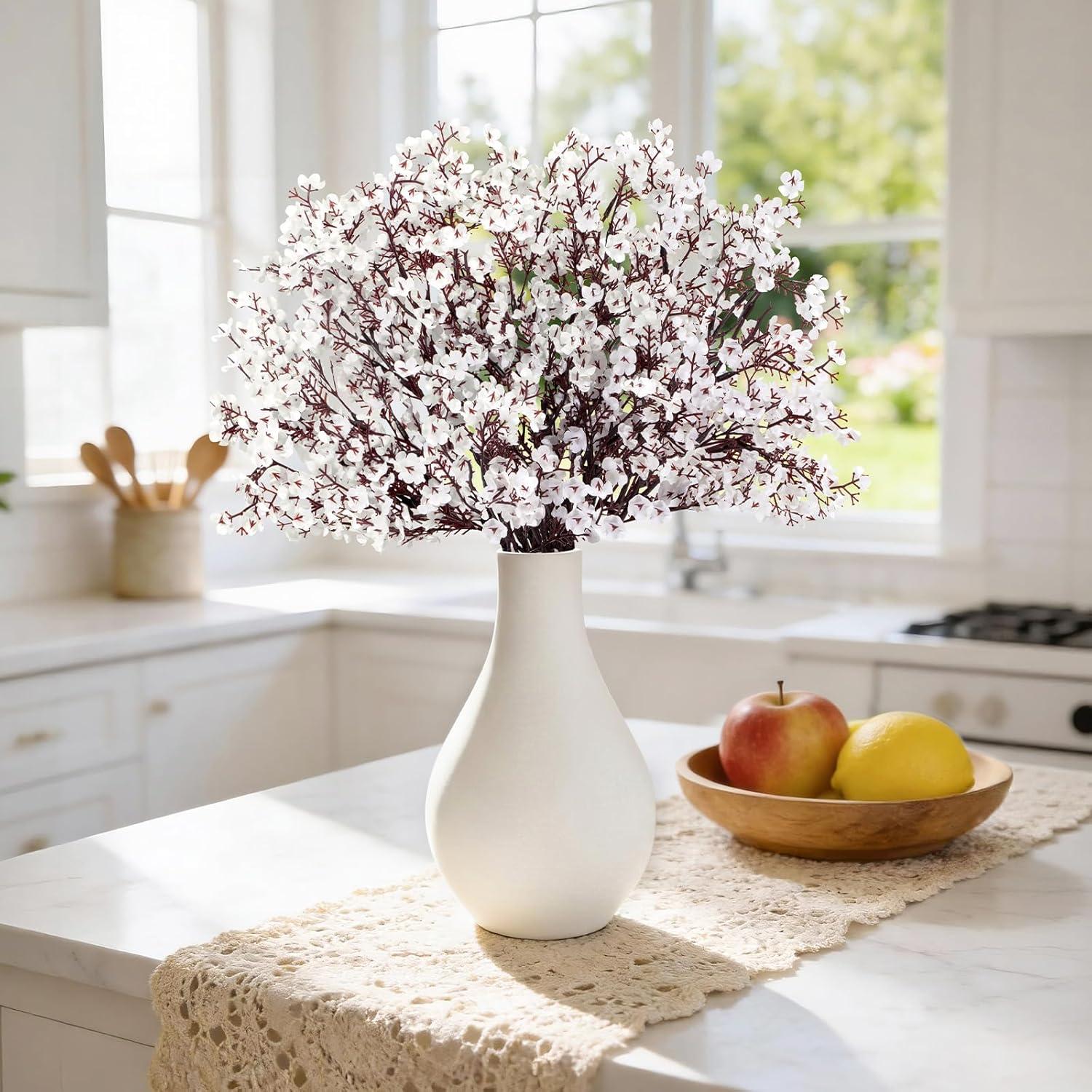 image:imageLifewit Babys Breath Artificial Flowers 10 Bundles Silk Gypsophila Faux Floral Stems for Wedding Bouquets Home Decor Centerpieces DIY Arrangements Farmhouse amp Party Decorations Beige BrownWhite