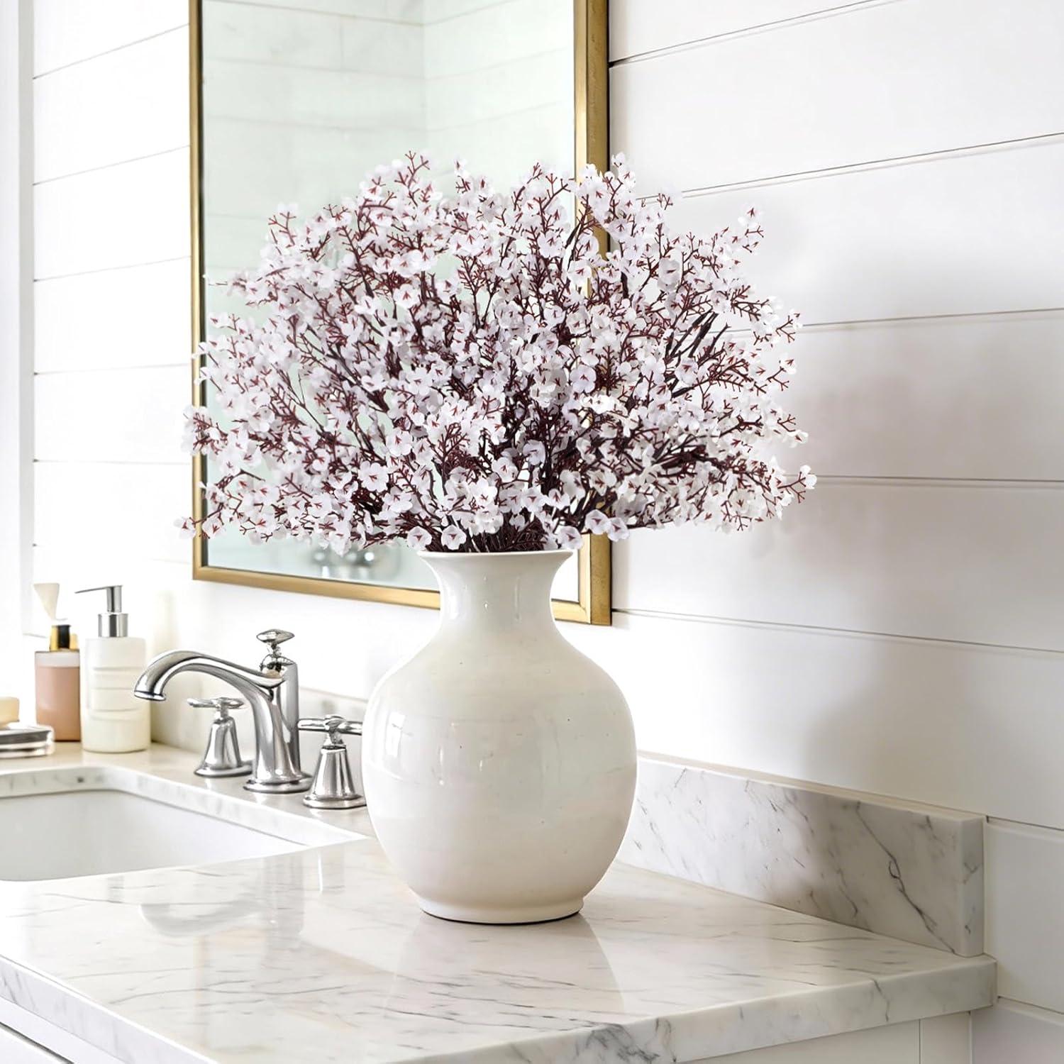 image:imageLifewit Babys Breath Artificial Flowers 10 Bundles Silk Gypsophila Faux Floral Stems for Wedding Bouquets Home Decor Centerpieces DIY Arrangements Farmhouse amp Party Decorations Beige BrownWhite