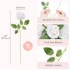 Lifewit 12 Pcs White Artificial Roses Flowers in Bulk, Fake Long Stem Silk Roses for DIY Wedding Bouquets, Centerpieces Arrangements, Valentine Decorations(White)