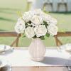 Lifewit 12 Pcs White Artificial Roses Flowers in Bulk, Fake Long Stem Silk Roses for DIY Wedding Bouquets, Centerpieces Arrangements, Valentine Decorations(White)