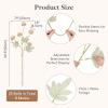 Lifewit 5 Pcs Beige Artificial Flower for Vase, Faux Silk Mums Ball with Long Stems for Home Decor, Wedding, Bulk Fake Small Chrysanthemums for Floral Arrangement, Pom Pom for Bouquets Centerpieces(Beige)