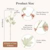 Lifewit 5 Pcs Beige Artificial Flower for Vase, Faux Silk Mums Ball with Long Stems for Home Decor, Wedding, Bulk Fake Small Chrysanthemums for Floral Arrangement, Pom Pom for Bouquets Centerpieces(White)