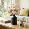 Lifewit 5 Pcs Beige Artificial Flower for Vase, Faux Silk Mums Ball with Long Stems for Home Decor, Wedding, Bulk Fake Small Chrysanthemums for Floral Arrangement, Pom Pom for Bouquets Centerpieces(Beige)