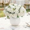 Lifewit 50 Pcs Red Artificial Roses Flowers in Bulk, Fake Long Stem Silk Roses for DIY Wedding Bouquets, Centerpieces Arrangements, Valentine Decorations(White)