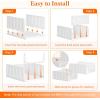 Lifewit 6 Pack Stackable Closet Organizers and Storage Basket for Clothes, Plastic Sweater Storage Bins for Wardrobe, Multifunctional Pants Organizer for RV, Pantry, Kitchen, Dorm, 32 cm/12.6 inch(L)(8)